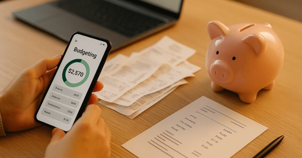 Line graph showing compound interest growth of $10,000 over five years at 4.5% APY. Money Saving Hacks.