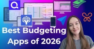 Best budgeting apps for Pakistan 2026 featuring smartphone with PKR currency symbols.